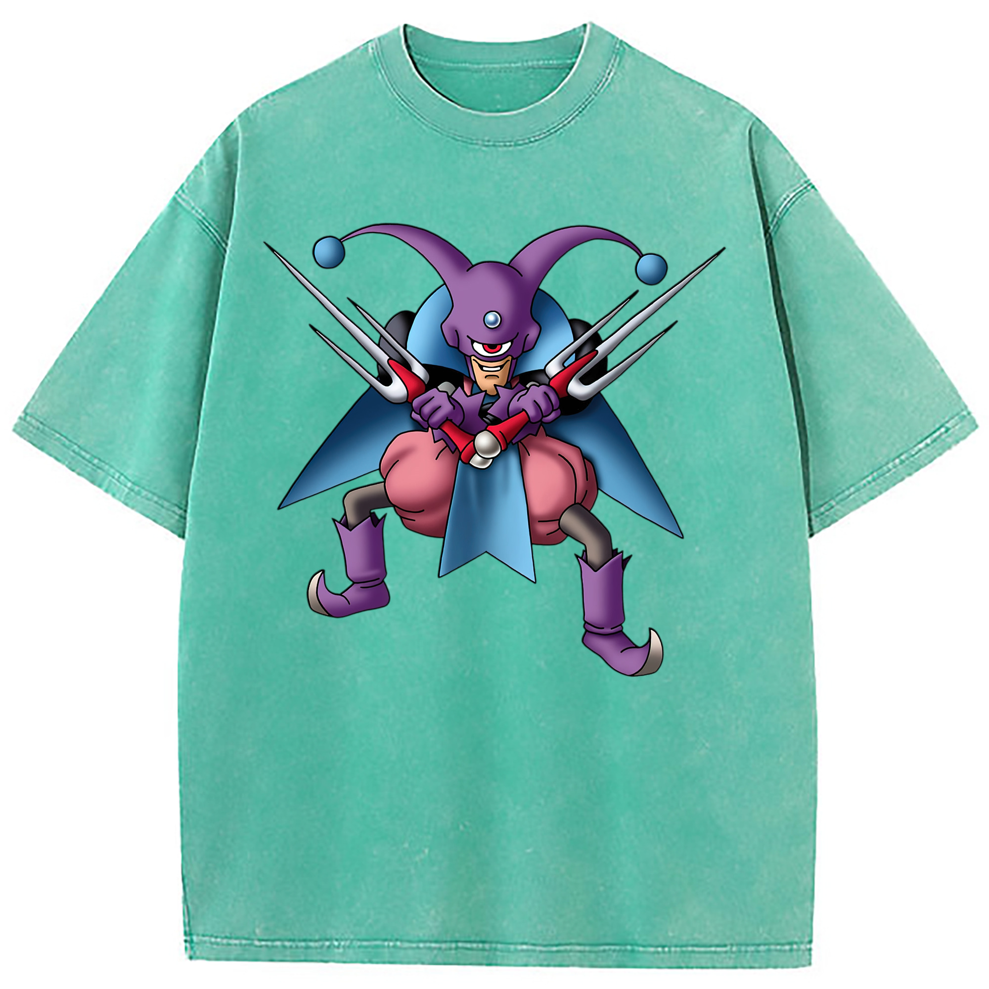 （画像用） ドラゴンクエスト Doragon Kuesuto Dragon Quest 綿100% ヴィンテージ風 半袖Tシャツ（フロントプリント）